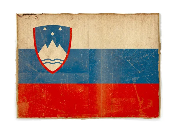 Sloveniens flagga för grunge — Stockfoto