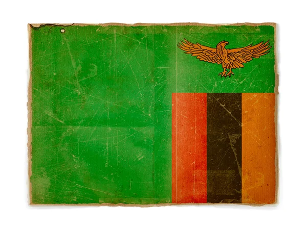 Bandiera grunge dello Zambia — Foto Stock