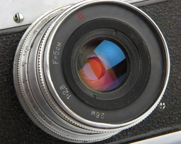 Ретро фотокамера об'єктив — стокове фото