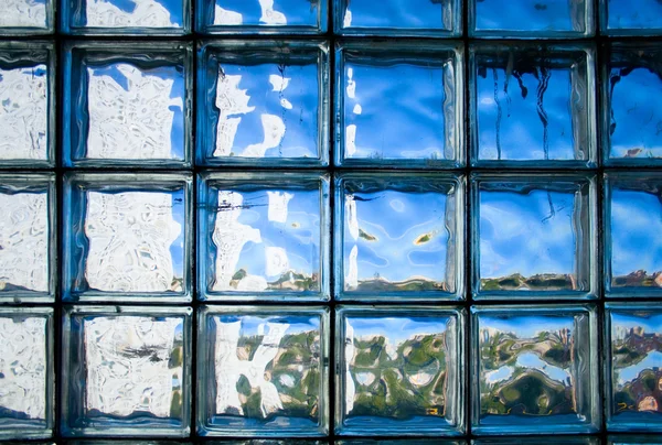 Tiled glass wall — Stock Photo, Image