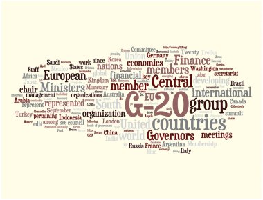 G-20 word cloud clipart