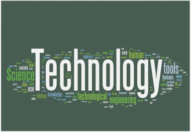 Technology word cloud clipart