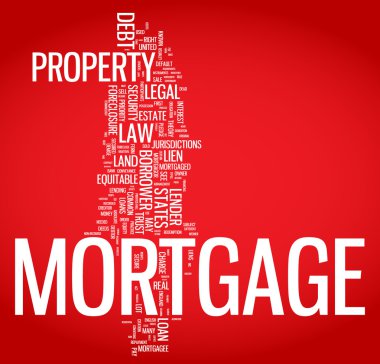 Mortgage word cloud illustration clipart