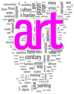 Art word cloud illustration clipart