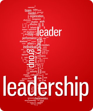 leadership word cloud illustration clipart