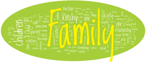 Family word cloud — Stock Vector