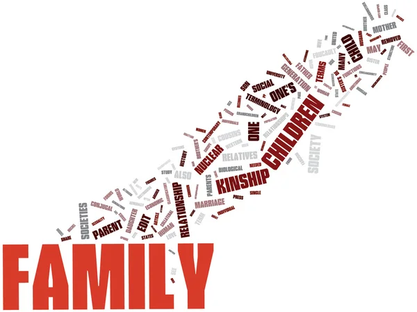 Familienwortwolke — Stockvektor