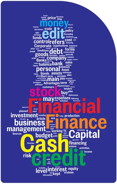Nuvem palavra financeira — Vetor de Stock