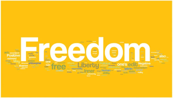Freedom word cloud — Stock Vector