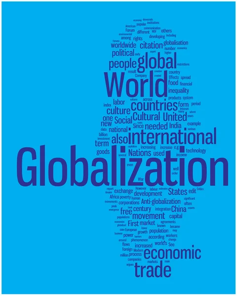 全球化一词云 — 图库矢量图片