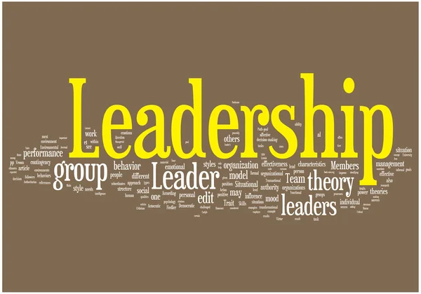 Palabra de liderazgo — Vector de stock