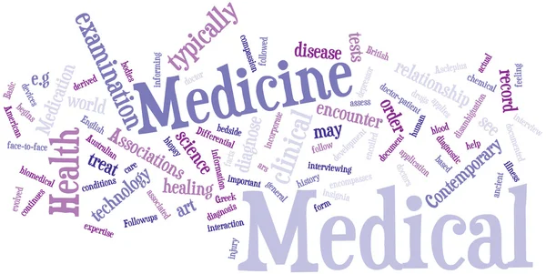 Nuage de mots médicaux — Image vectorielle