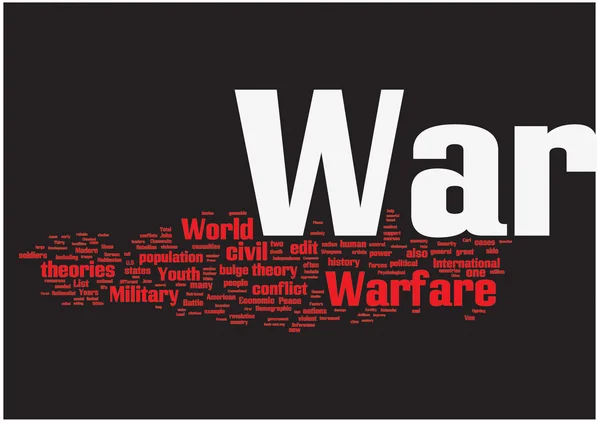 Nuage de mots de guerre — Image vectorielle