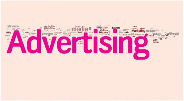 Advertising word cloud — Stock Vector