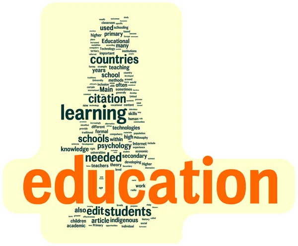 Education word cloud illustration — Stock Vector