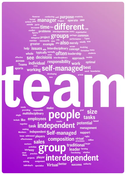 Team word cloud illustration — Stock Vector
