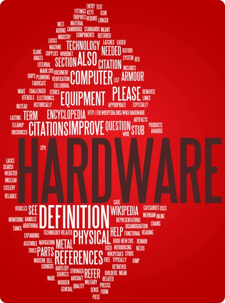 stock vector Hardware word cloud illustration