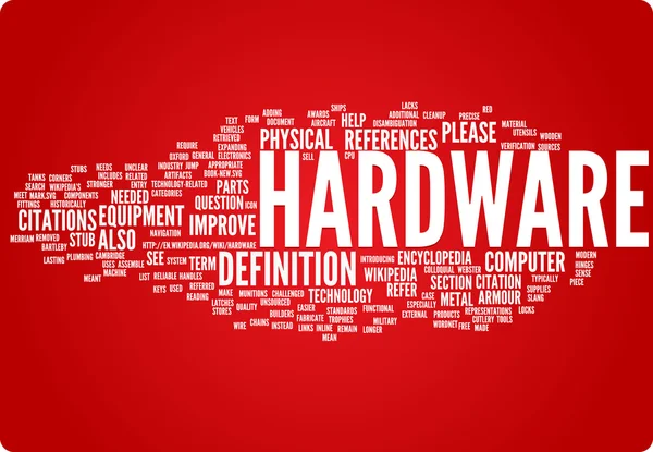 Hardware palavra nuvem ilustração — Vetor de Stock
