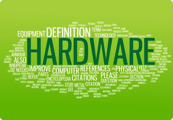 stock vector Hardware word cloud illustration