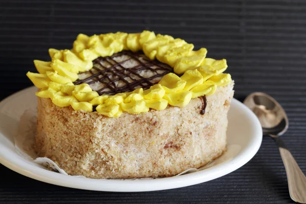 해바라기 케이크 — 스톡 사진