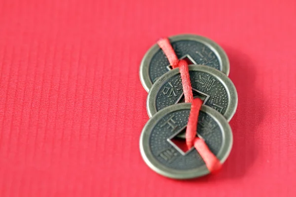 Китайские монеты Фэншуя — стоковое фото
