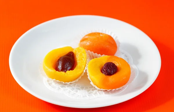 Sweet marzipan fruits — Stock Photo, Image