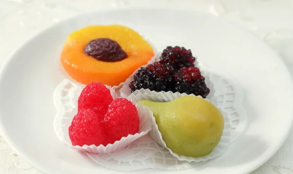 Γλυκό Μάρζιπαν φρούτων — Φωτογραφία Αρχείου