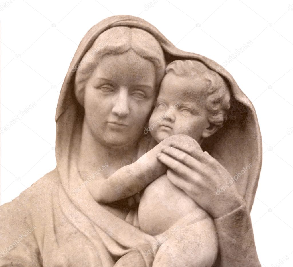 Statue of Virgin Mary and Jesus boy