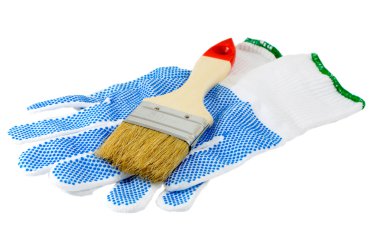 Paintbrush protection glove clipart