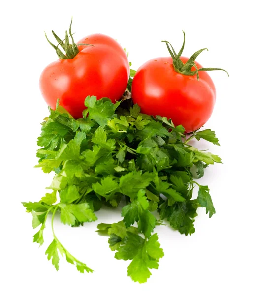 Tomatoes parsley — Stock Photo, Image