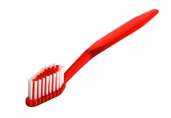 Cepillo de dientes rojo — Foto de Stock