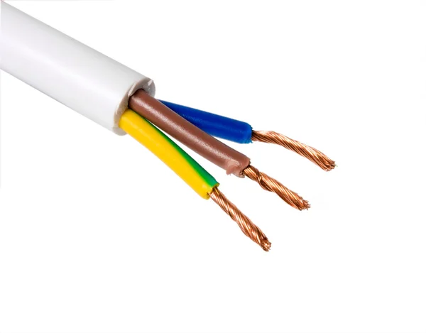 Cable en blanco — Foto de Stock