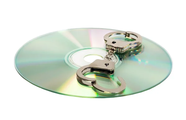 Kelepçe ile CD — Stok fotoğraf