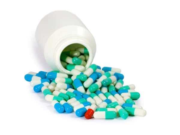 Pills from bottle — Stock Photo, Image