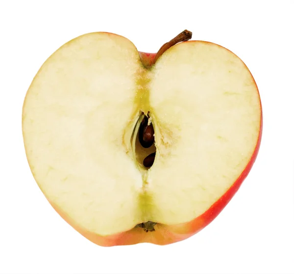 Яблучні фрукти з розрізом — стокове фото
