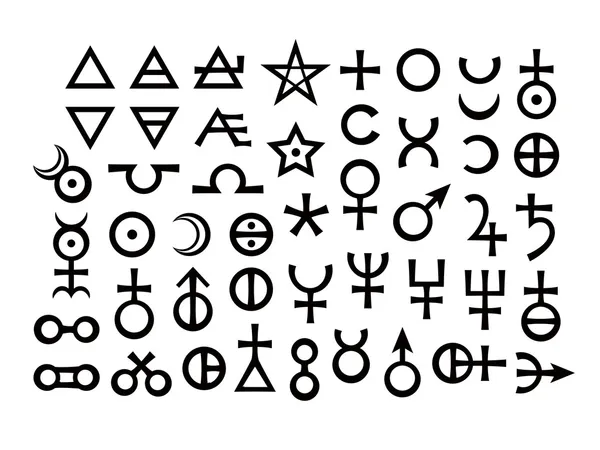 Main Astrological Signs and Symbols (The Big Set) — Stock Vector ...