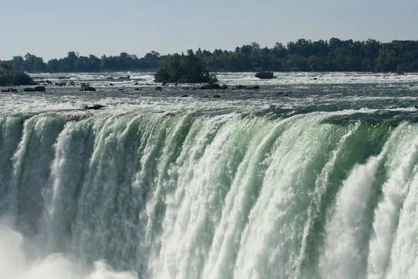 Ahol a Niagara folyó válik Niagara Falls — Stock Fotó