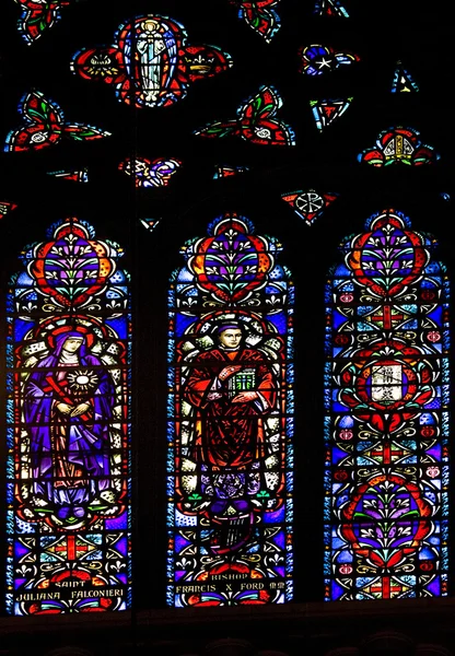 Vidros manchados. Catedral de São Patrício em New York Stain — Fotografia de Stock