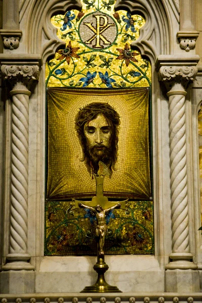 Saint Patrick's Cathedral. Mosaic of Veronica's Veil . New York. — Stock Photo, Image