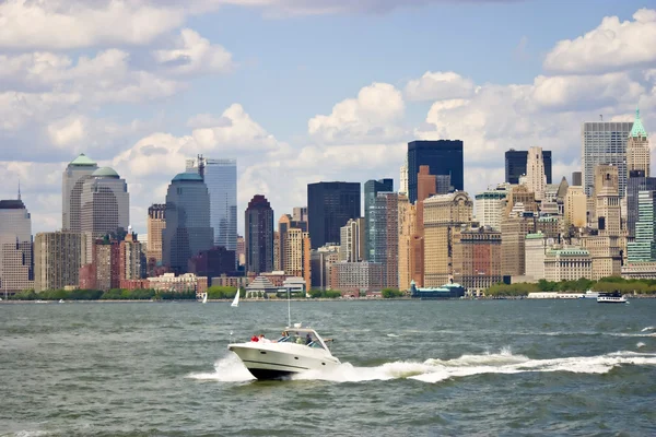 Manhattan. Ciudad de Nueva York skyline — Foto de Stock