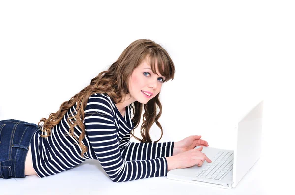 Estudante com laptop — Fotografia de Stock