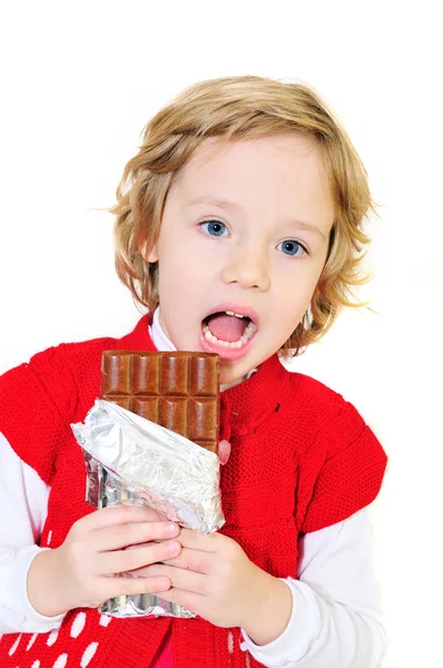 Ő szereti a csokoládé — Stock Fotó