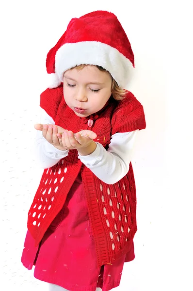 Sweet santa girl — Stock Photo, Image