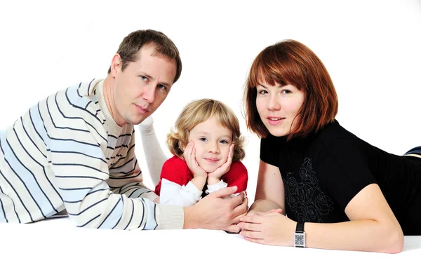 Daughter and her parents — Stock Photo, Image