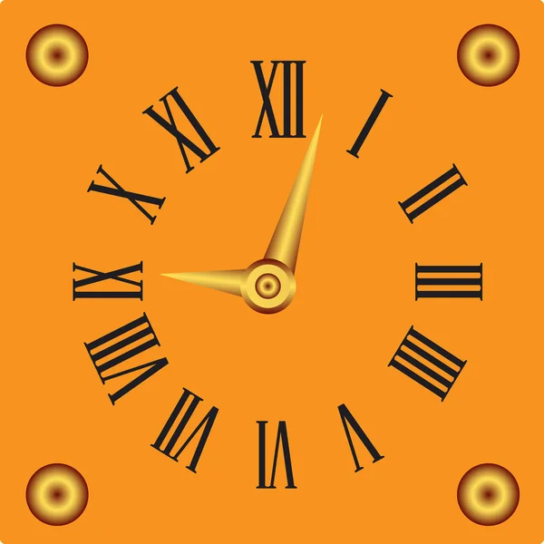 Uhr mit weißem Zifferblatt — Stockvektor