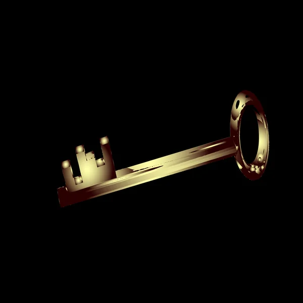 금 열쇠 — 스톡 벡터