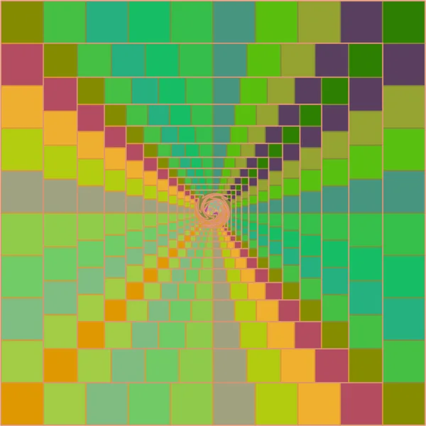 Gradually decreasing colored squares — Stock Vector
