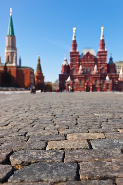 Red square at Kremlin Moscow clipart