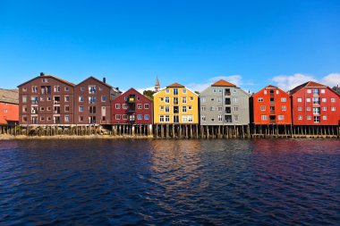 Cityscape of Trondheim, Norway clipart