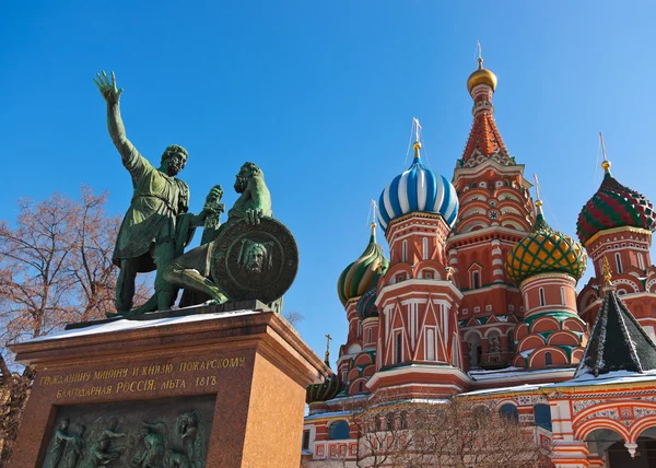 Catedral de San Basilio en la Plaza Roja, Moscú — Foto de Stock